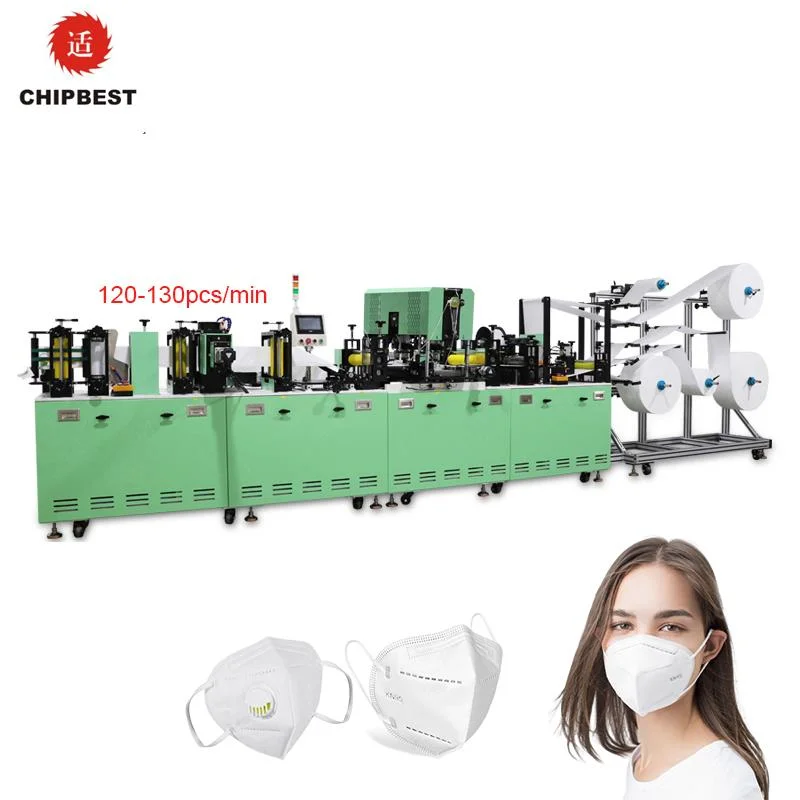 China Manufacturer Top Quality Nonwoven Inside Ear Loop KN95 N95 Dust Face Mask Making Machine Maker Machine